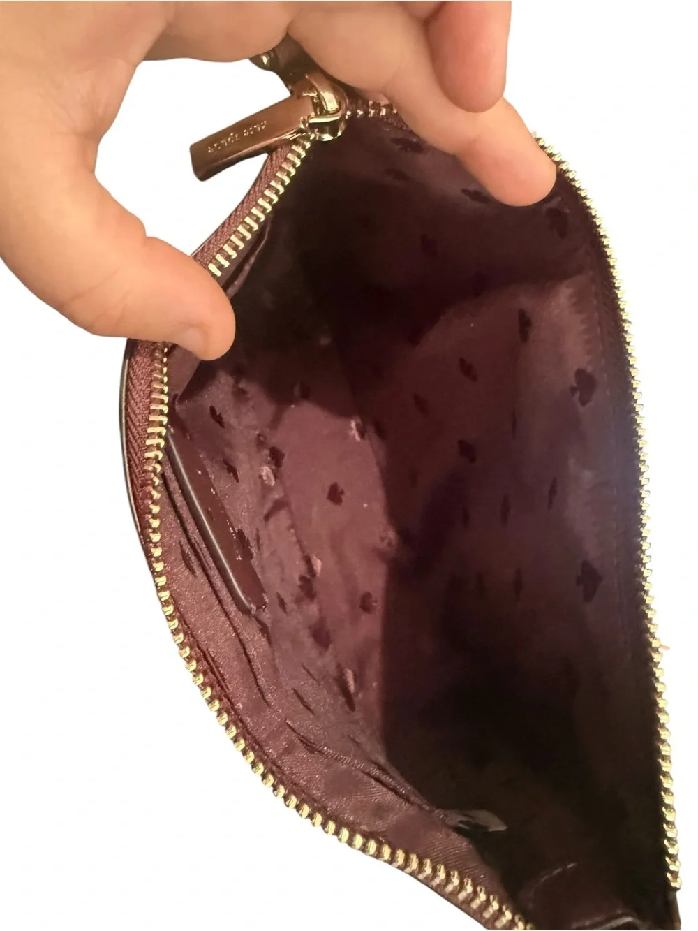 kate spade Burgundy and Pink Glitter Crossbody Bag